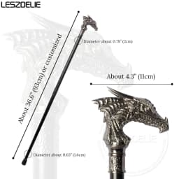 Luxury Dragon-Head Walking Stick Canes For Men Decorative Walking Cane Man And Women Elegant Fashion Detachable Walking Stick