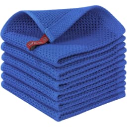 1/6Pcs Hot-selling Pure Cotton Honeycomb Kitchen Square Towel Set Easy To Clean with Hook Waffle 30*30cm
