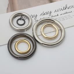 50 pieces 6 colors 6 sizes chrome color die casting O rings for woman shouldbags purse close round ring purse accessories