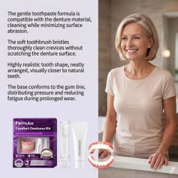 Adult Full Set Silicone Dentures Natural Upper Lower False Teeth Soft Comfort Fit Instant Smile Oral Cosmetic Accessories 2026
