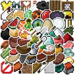 70/140PCS Pixel Wind Material Stickers Creative Personalized Decoration DIY Notebook Line Luggage box stickers