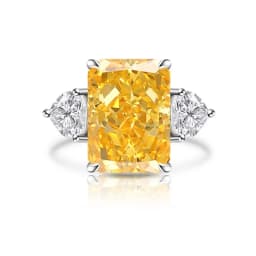 925 Sterling Silver Shiny Colored Ice Flower Cut Zircon Large Carat Ring for Ladies Gorgeous Elegance Fashion