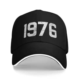 Born in 1976 vintage age 50 years old funny 50th birthday Accessories Men Women Baseball Caps Dad Hat Classic Travel Headwear