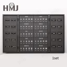 HMJ Jewelry Tools Caliper Diamond Carat Size Shape Customize Comparison Magnetic Ring Gem Base 10 Cuts 0.5-6CT for Jewelry Store