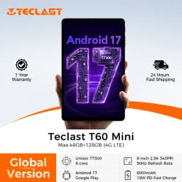 Teclast T60 Mini Android 17 Tablet 8.8 inch 2.5K LCD 90Hz 343PPI Display Max. 48GB RAM 128GB ROM T7300 Octa Core 4G LTE 6000mAh