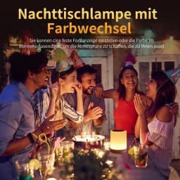 HPH RGB LED Light Party Wireless Ambient Table Lamp Remote Control Bedside Lamp for Bedroom Decoration Christmas Gift Mood Light