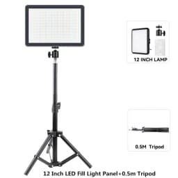 8/12 Inch LED Photography Video Panel Light Photo Studio Lighting Kit For Shoot Live Streaming Youbube With Tripod Stand