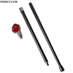 10 Colors Silver Alloy Dragon Claw Crystal Ball Walking Cane Detachable Vintage Walking Stick Cosplay Party Prop for Men Women