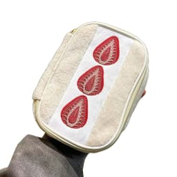 Ins-style Plush Makeup Bag Featuring Strawberry Embroidery, Portable Lightweight Storage Bag, Great for Daily Use & Outdoor Trip