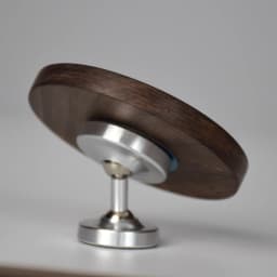 Rotation Adjustable Wooden Magnetic Reflective Observation Multi-Angle Swivel Base Round Mirror Espresso Shot Mirror