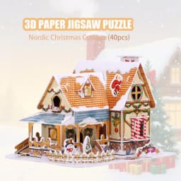 8 Style Christmas Castle Building 3D Puzzle Model X'max House Architecture Construction Jigsaw Puzzles Toys Kids Christmas Gift