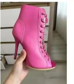 High HeelsAnkle Boots Peep Toe Dance Shoes 35-42 Large Size Platform Dance Heels 11cm Latin Ballroom Dance Shoes