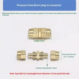 Pressure Hose Adapter Quick Connection Agricultural Spray Pipe Adapter Copper Repair Extension High-Pressure Water Pipe Joint