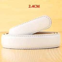 2.4 2.8 3.0 3.5 Width Belt No Buckle for Automatic Buckle PU Leather Belts Without Buckle for Men Women No Buckle 4 Size Wide