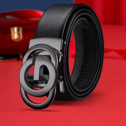 DINISITON Men's Business Automatic Buckle PU Belt Adjustable Leisure Male Strap Automatic for Men Gifts