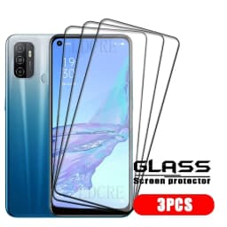 4Pcs For OPPO A53 Glass OPPO A53 Tempered Glass 9H HD Protective Film Full Cover Glue For Screen Protector OPPO A53 OPPOA53 6.5"
