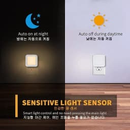 Mini LED Night Lights Plug in Light Dimmable Lamps Energy Saving Square Lamp Under Cabinet Light Kitchen Living Room Aisle WC
