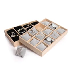 Solid Wood 12 Digit Pillow Plate Watch Bracelet Storage Display Frame - Elegant Organizer for Timepieces And Accessories