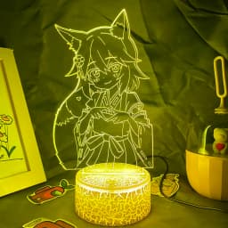 Anime The Helpful Fox Senko San 3D LED Neon Nightlight Birthday Gift for Friend Otaku Bedroom Decor Manga No Senko San Lava Lamp