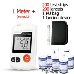 Sinocare GA-3 Glucometer Diabetes Blood Glucose Meter & Test Strips &Lancets Glm Medical Blood Sugar Meter Diabetes Tester