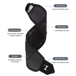 1Pc Gloves Breathable Mesh Wrist Support Wrap-Around Compression for Joint Pain & Sprain Protection Chronic Overuse Protection