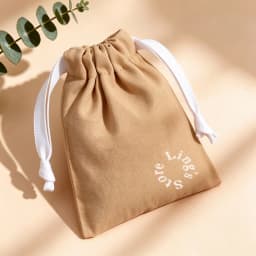 50pcs Custom Logo Cotton Drawstring Bag Personalized Jewelry Wedding Favor Gift Pouch for Fuse Beads Keychain Cosmetic Packaging