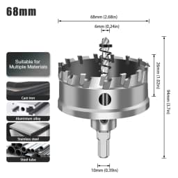 1pc 12-160mm TCT Carbide Hole Saw Drill Bit Hole Saw Cutter For Stainless Steel Metal Alloy Drilling
