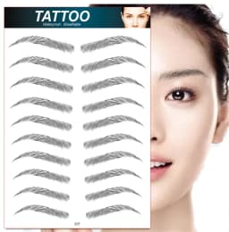 4D Hair Like Eyebrows Makeup Waterproof Eyebrow Tattoo Sticker Long Lasting Natural Fake Eyebrow Stickers Cosmetics 10 pairs 1PC