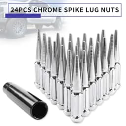 24 / 32 PCS Wheel Nuts M14X1.5 Racing Composite Nut Longer Nut Steel Lock Wheel Lug Nut Bolt With Spikes For Hummer H2 2002-2009