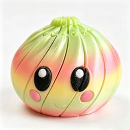 1/6pc 3D Printing Dumpling Sensory Decompression Toy Deformable Twist Creative Stress-Relief Gadget Desk Ornament