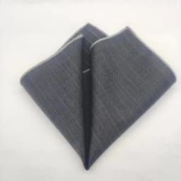 23cm Luxury Grey Wool Pocket Square For Men Vintage Plaid Striped Handkerchief Soft Skinny Hanky Banquet Cravat Suit Accessories
