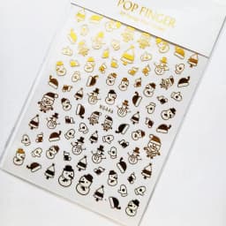 Sliver Bronzing 3D Christmas Nail Art Decoration Sticker Sparkly White Colorful Glitter Geometry Snowflake Winter Slider Foil