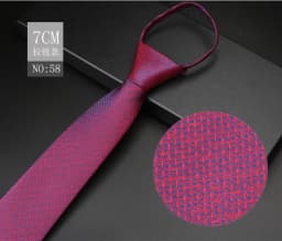 Luxury 7cm Mens Tie Pre-tied Easy Wear Neck Tie For Men Zipper Lazy Pre-tied Business Wedding Stripes Plaid Women Necktie