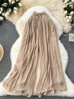 SINGREINY Mesh Loose Long Pants Women Mesh Elastic Waist Fashion 2024 High Quality Pocket Ladies Summer Wide Leg Pants