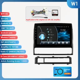 Hizpo Android 14 DSP RDS Carplay 4G WIFI BT GPS Head Unit For Toyota Tacoma 2 HILUX 2005-2015 Car Radio Multimedia Video No DVD