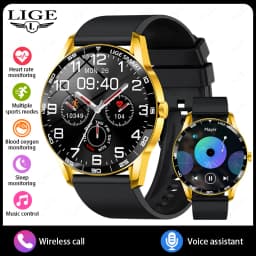 LIGE 2026 New Smartwatch Men 1.38" HD Bluetooth Call Heart Rate Monitor Waterproof Sport Smart Watch Women For Android iOS Phone