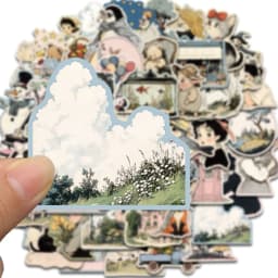 50PCS Comic World Sticker Graffiti Aesthetic Reading Laptop Luggage Scrapbooking Decals Waterproof Luggage Phone Decals 