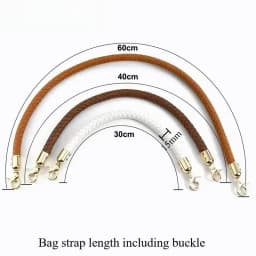 1/2Pcs 30/40/60mm PU Leather Woven Handbag Handle Metal Buckle for Women Shoulder Bag Purse Bags Strap Replace Accessories