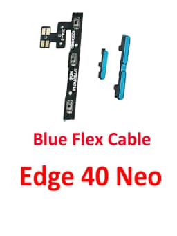 Phone Power Volume Button For Motorola Moto Edge 40 Neo New On Off Up Down Key Internal Flex Cable Repair Parts Black Blue Green