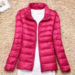 Women's Ultralight Thin down Jacket Quilted Coat Hooded Lightweight Silk Fiber Fill Fall Fashion Ladies' Premium Clothing