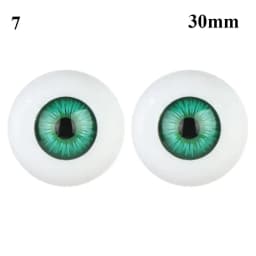 1Pair 22mm 30mm Realistic Half Round Craft Accessories Acrylic DIY Eyeballs Reborn Doll Eyes BJD Mini Easy Use Simulation