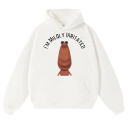 Funny I'm Mildly Irritated Marcus The Worm Meme Hoodie Humor Men Women Hoody Sweatshirt Autumn Winter Oversized Casual Pullover