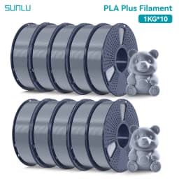 SUNLU 10 Roll PLA Plus/Clear Filament 1.75 Mm +/- 0.02 Mm 1 Kg Spool (2.2 Lbs) Neatly Arranged No Knot Filament Fit Most FDM Pri
