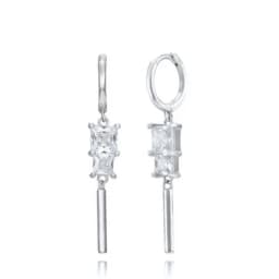 925 Sterling Silver Ear Needle Crystal Zircon Tassel Pendant Hoop Earrings Retro Small Fragrance Style High Jewelry Women Gifts