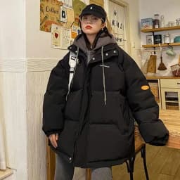 2023 Women's Winter Down Cotton Jacket 2025 New Korean Loose Fashion Short Female Hooded Thick Parkas Overcoat