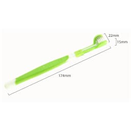 4pcs Colorful 3 Sided Dog Toothbrush Set Triple Head Pet Dental Brush for Small Medium Large Dogs Oral Care Cleaning Tool