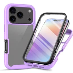 360 Full Body Protection Armor Clear Phone Case For iPhone 17 16 15 14 13 18 Pro Max Air 16e Plus Front Screen Shockproof Cover