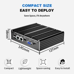 Topton Cheap Compact Fanless Mini PC Intel Celeron N2840 N2930 J1800 Dual LAN DDR3L MSATA SSD Firewall Computer Homelab Server