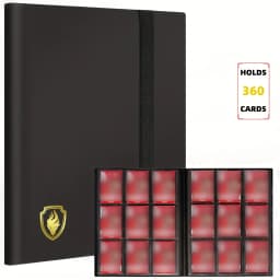 9 Pocket Trading Card Binder Holds 360 Cards, Sleek Side-Loading Card Album, Sturdy Card Collection Folder for TCG