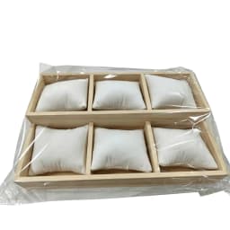 Solid Wood Three-Tiered Tray Bracelet Watch Necklace Pearl Bracelet Pillow Tray Jewelry Storage Rack